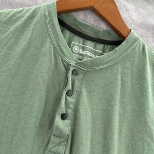 Backcountry Henley Shirt Mens Small Green Made In Usa Outdoors Hiking